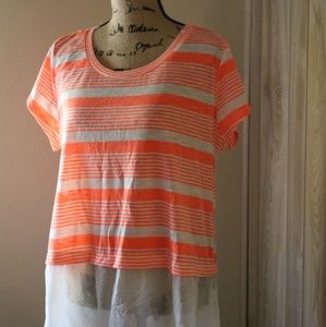 Crop style top with sheer skirting